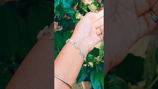 Diy stone bracelet 💙🩵shortsfeed trendingshorts youtubeshorts craft [upl. by Lias]