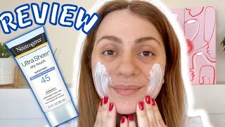 Neutrogena Ultra Sheer Dry Touch spf45 Sunscreen Review [upl. by Mariejeanne]