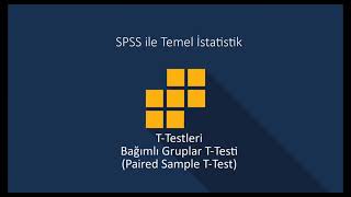 SPSS23 Bağımlı Örneklem Gruplar TTesti [upl. by Briant75]