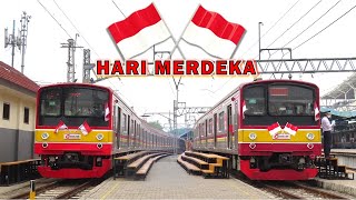 Kompilasi Kereta Api KRL  HARI MERDEKA 17 AGUSTUS 1945 🇮🇩 [upl. by Adnilim665]