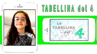 La tabellina del 4  tabellina del quattro  canzoni per bambini  Sofia Del Baldo [upl. by Azal871]