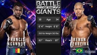 FRANCIS NGANNOU VS RENAN FERREIRA FULL FIGHT PFL BATTLE OF GIANTS [upl. by Pell]