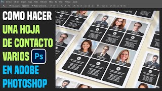 Como hacer una Hoja de Contactos Varios en Photoshop [upl. by Sreip888]