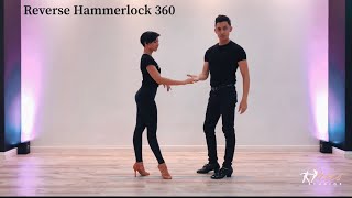 Salsa Tutorial 360 Reverse HammerLock Easy 360 Nery Garcia amp Serena Cuevas [upl. by Pawsner253]