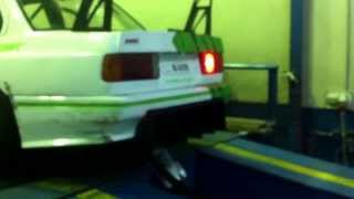 BMW E30 M50 TURBO 490WHP ANTI LAG ON DYNO [upl. by Izaak323]