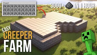 Minecraft Easy Creeper Farm  1500 Gunpowder Per Hour  120 [upl. by Llehsyt]