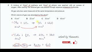 970111MJ24Q2 Cambridge International AS Level Chemistry MayJune 2024 Paper 11 Q2 [upl. by Anahtor]