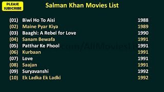 Salman Khan Movies List [upl. by Janek]