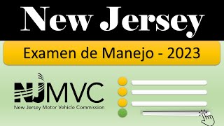 Examen de Manejo NJ 2023 Las 50 Preguntas del Examen de Manejo de New Jersey [upl. by Harvie]