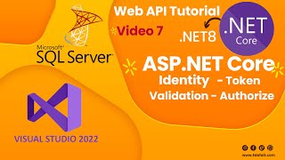 Aspnet Core 8 Web API Full Course video 7 Identity  Token  Validation  Authorize [upl. by Kyred]