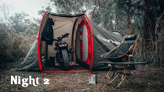 Nature ASMR  Solo Winter Camping from my Motorcycle  Silent Vlog [upl. by Odin]