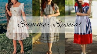 Latest Simple amp Stylish cotton Frock dress design Knee length Cotton Dress Ideas for Girlsteenager [upl. by Yendys]