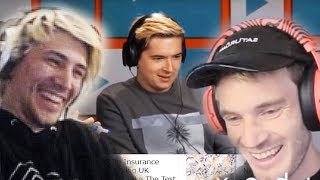 xQc Reacts to PewDiePie Reacting to Twitch Perfectly Timed Moments [upl. by Leipzig621]