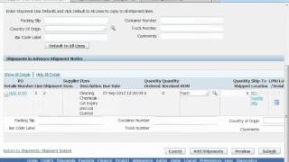 Oracle iSupplier Portal Fundamentals Training  Lesson 93  Enter Advance Shipment NoticeASN [upl. by Ahsya]