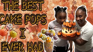 THE BEST HALLOWEEN 🎃 CAKE POPS EVER VLOGTOBER [upl. by Ahsiemac406]