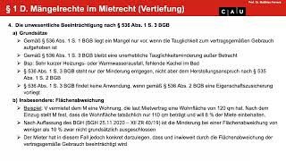 Vertragliche Schuldverhältnisse ohne Kaufrecht – Folge 04 MietR Rechtsmängel Konkurrenzen [upl. by Sherri613]