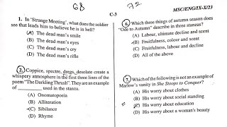 Answer Key of MSC English IXX l MSC English 90 Questions Answer Key l MSC Answer Key 2024 [upl. by Burdelle763]