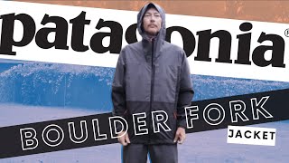 Patagonia BOULDER FORK Waterproof Rain Jacket Review [upl. by Bogey]