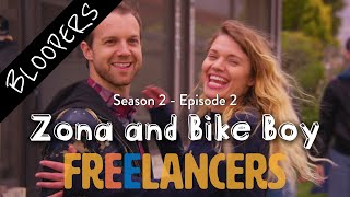 BLOOPERS Zona And Bike Boy  Episode 2 Season 2  Freelancers [upl. by Tteltrab863]