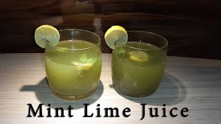 Mint Lime Juice Mint Lemonade  Nimbu Pudina Sharbat Recipe [upl. by Martynne905]