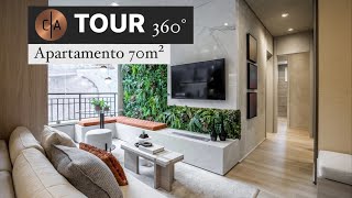 TOUR 360°  Apartamento Decorado 70m² [upl. by Karolyn499]