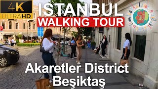 Istanbul Streets on Saturday Evening  Beşiktaş Akaretler  Turkey  Tour 4k Ultra HD 60fps [upl. by Quinn]