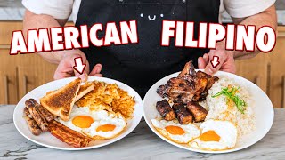 American Breakfast Vs Filipino Breakfast [upl. by Basham]