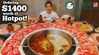 Ordering 1400 worth of Hotpot  Premium Lamb amp Wagyu Hotpot Mukbang [upl. by Narej]