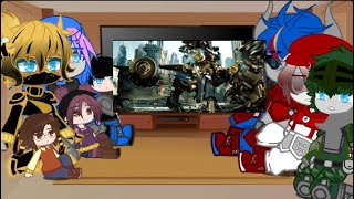 Transformer Prime react to Soundwave Vs Bumblebee [upl. by Coniah879]