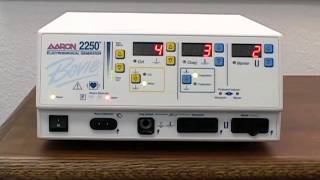 How to use the Aaron Bovie 2250 Electrosurgical Generator  Procedure Video [upl. by Avron]