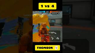 1 vs 4 with Thomson 🔥🔥😱 freefire youtubeshorts tondegamer [upl. by Cowie241]