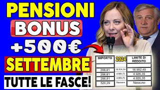 📈INPS CONFERMA NUOVO quotBONUSquot 500€ PER PENSIONATI E FAMIGLIE  VEDI TABELLA PER OGNI FASCIA [upl. by Ovatsug]