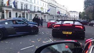 Supercar Convoy with Archie Hamilton R8 amp Rana65556 Huracan Performante [upl. by Grimaldi]