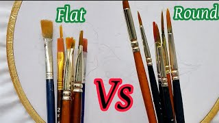 Fabric painting ke liye best brush kon sa flat ya round Class 14  cloth painting [upl. by Karel]