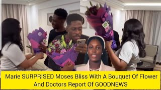 Moses Bliss Cry Out As Marie Surprised Him With Doctors Report Of Goodnews With Flower From Heaven [upl. by Nomelc]