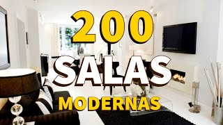 200 SALAS MODERNAS CON IDEAS GENIALES DE DECORACION DE INTERIORES  COLORES MUEBLES Y LUCES LED [upl. by Rozalin11]