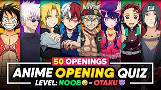 ⚡️ ANIME OPENING QUIZ ⚡️ Level Noob🤪  Otaku😈  Guess the Anime Opening Quiz 🎵 [upl. by Nnairda]