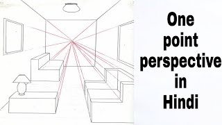 One point perspective In Hindi [upl. by Nozicka792]