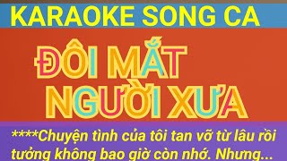 ĐÔI MẮT NGƯỜI XƯA Karaoke Song Ca Tone Medium Tran Nam Organ [upl. by Weisbart]