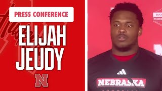 Nebraska Football DL Elijah Jeudy meets the media on Tuesday I Nebraska Huskers I GBR [upl. by Smukler]