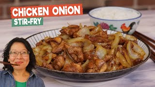 Chicken Onion Stirfry 🍗🧅 Just as delicious as beef onion stirfry quick and easy [upl. by Klinges]