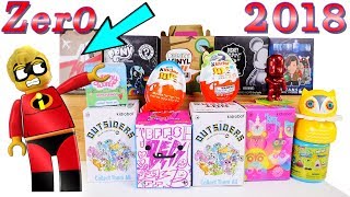 NEW 2018 Blind Boxes Kinder Joy Surprise Eggs Opening Spongebob BFFS Toys W Incredibles 2 DCTC ZerO [upl. by Dilahk850]