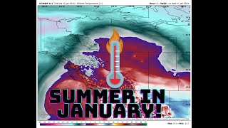 Pacific NW Weather Summer in January and Deep low offshore [upl. by Gaudet]