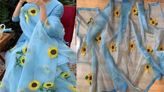 DIYIndian dupatta making at homeHow To Make Design Your dresses [upl. by Breanne]