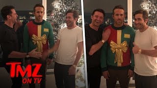 Hugh Jackman amp Jake Gyllenhaal Play Ugly Prank On Ryan Reynolds  TMZ TV [upl. by Htrag]