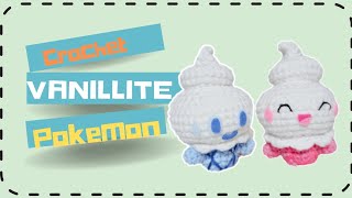 Vanillite Pokemon crochet keychain tutorial miniddugi crochet amigurumikeychain amigurumi [upl. by Nyrahtak]