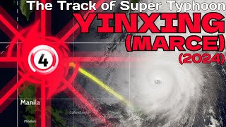 The Track of Super Typhoon Yinxing marceph 2024 [upl. by Idou]