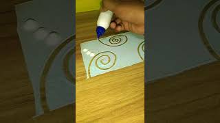 Simple border Rangoli designs rangoli ytshorts video [upl. by Hephzipa]