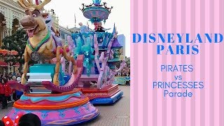 Pirates vs Princesses PARADE Easter Sunday 2018 DISNEYLAND PARIS [upl. by Lulu]