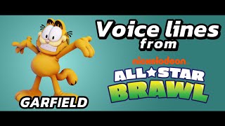 Garfield  Voice Lines from Nickelodeon AllStar Brawl [upl. by Raual]